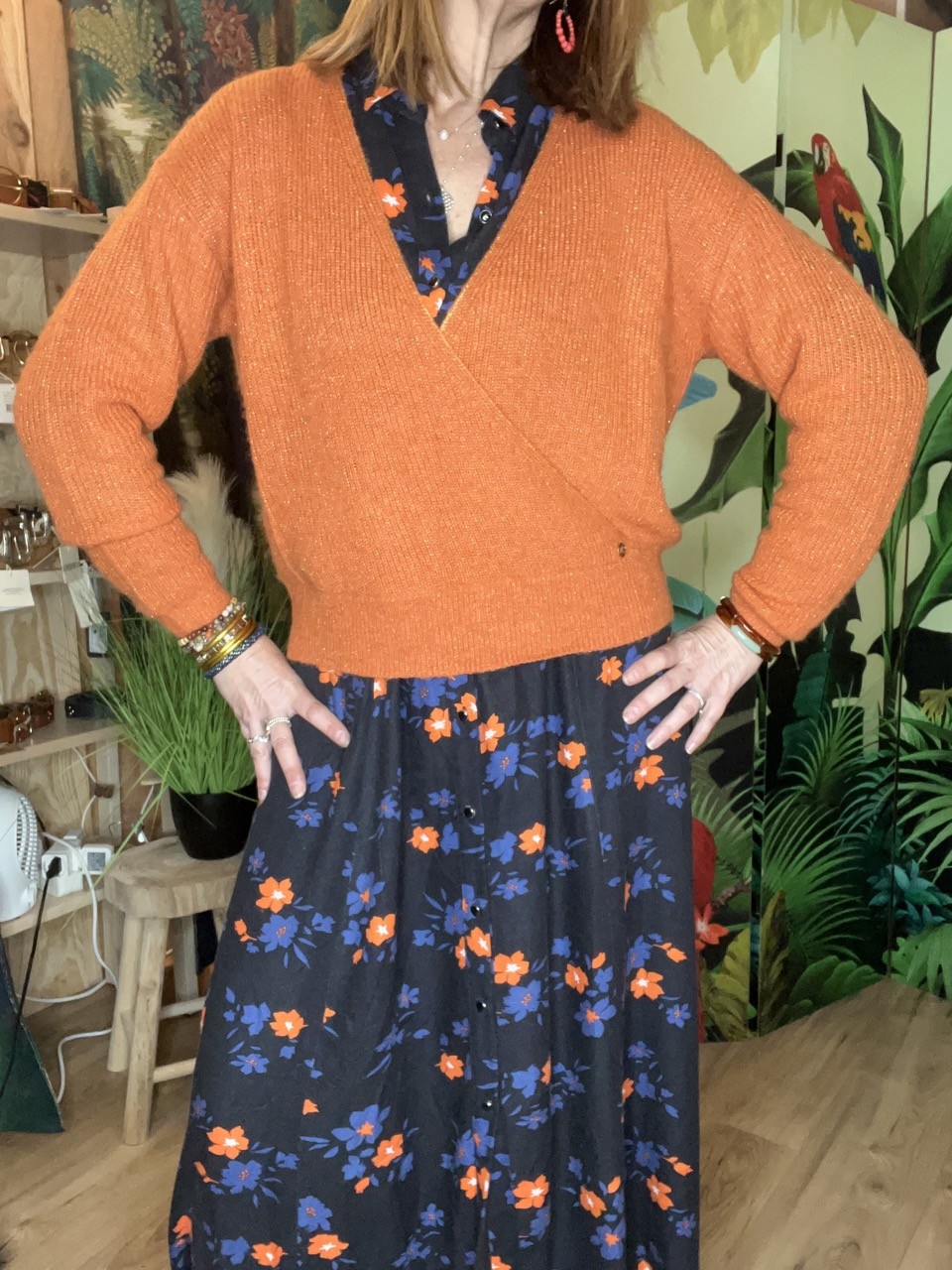 Pull Cache Coeur Lurex ALY La Petite Etoile