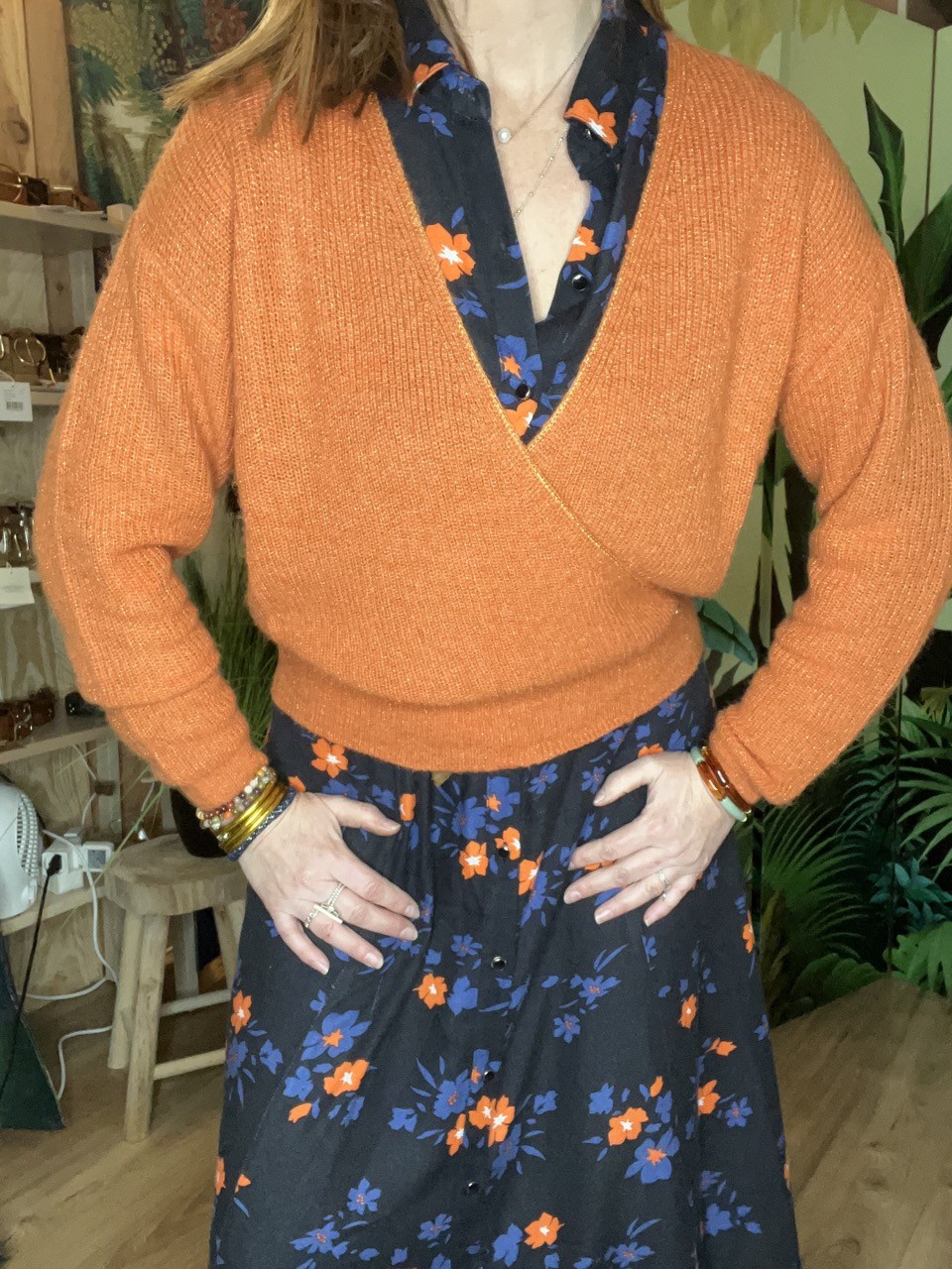 Pull Cache Coeur Lurex ALY La Petite Etoile