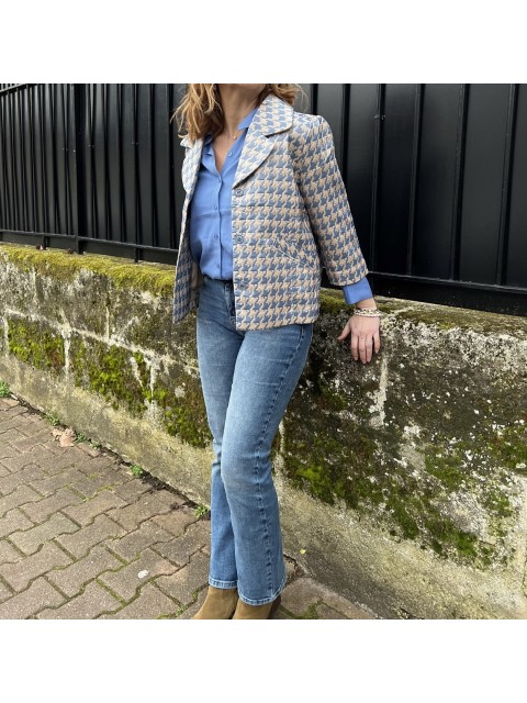 Veste Courte Jacquard Pied de Poule Costercopenhagen
