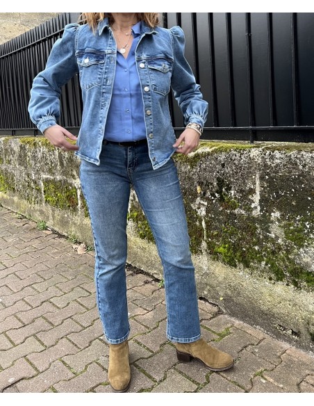 Jean Denim 7/8ème Taille Haute Bootcut Ria Pulz