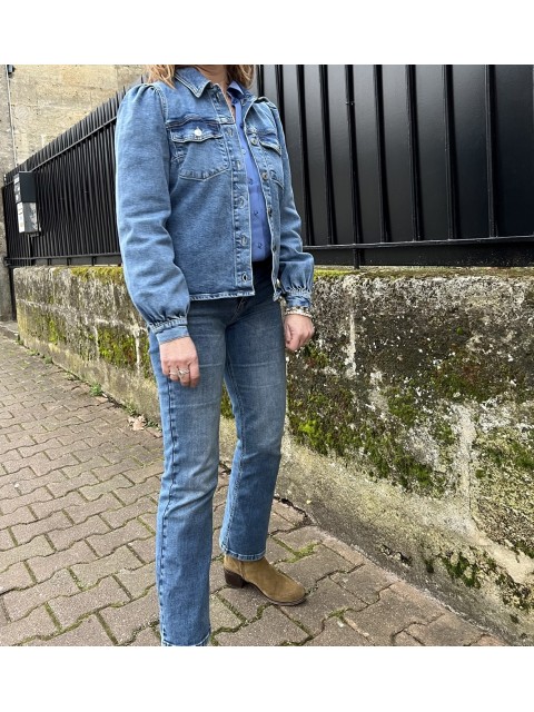 Jean Denim 7/8ème Taille Haute Bootcut Ria Pulz 2
