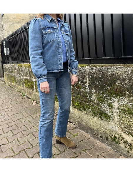 Jean Denim 7/8ème Taille Haute Bootcut Ria Pulz