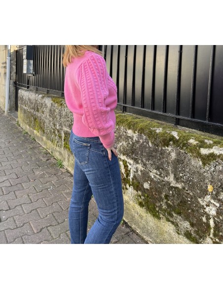 Pull Maille Coton Rose Amy Pulz