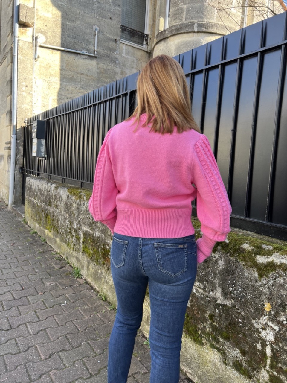 Pull Maille Coton Rose Amy Pulz