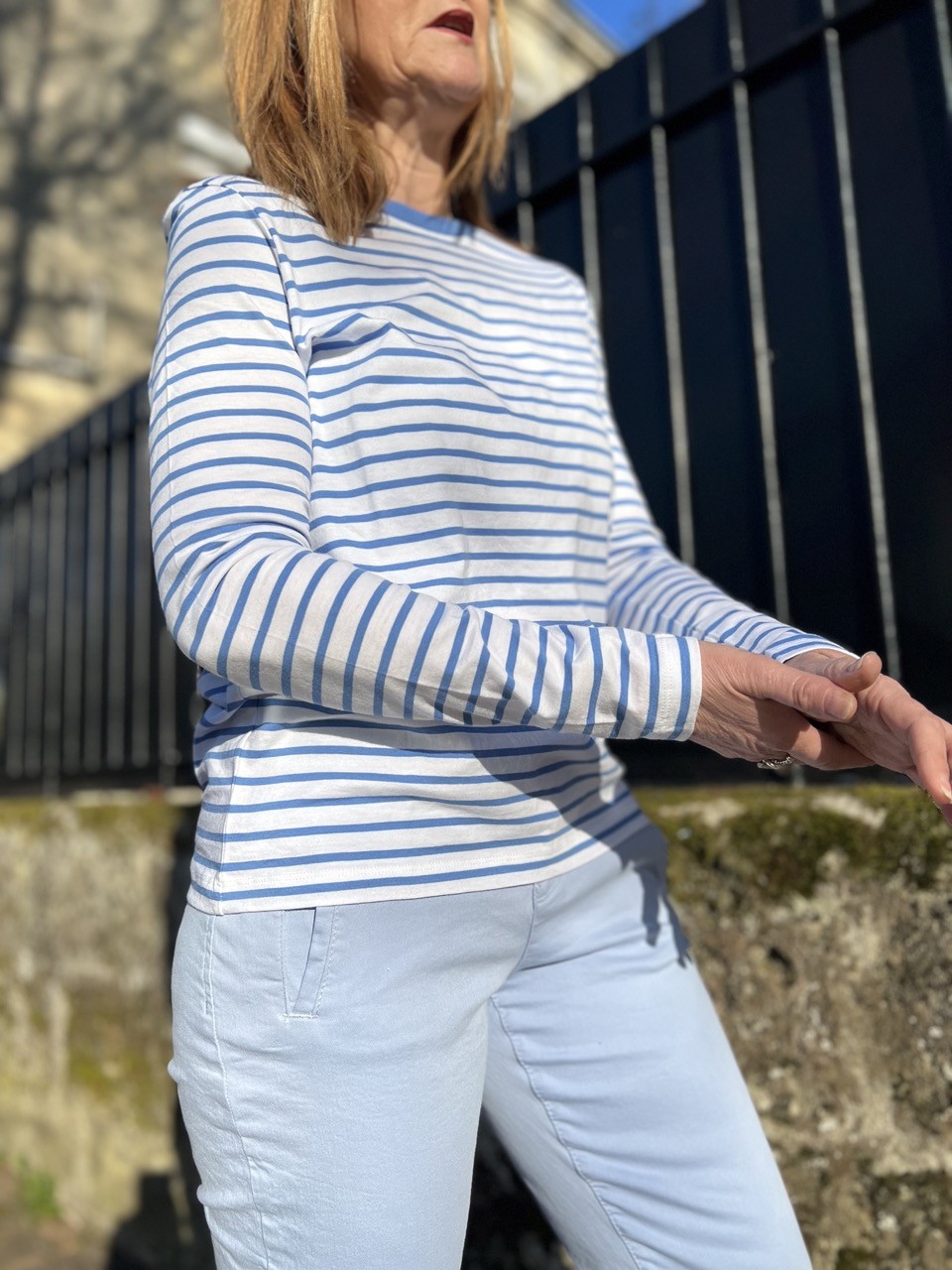 Tee Shirt Manches Longues Marinière Bloomie...