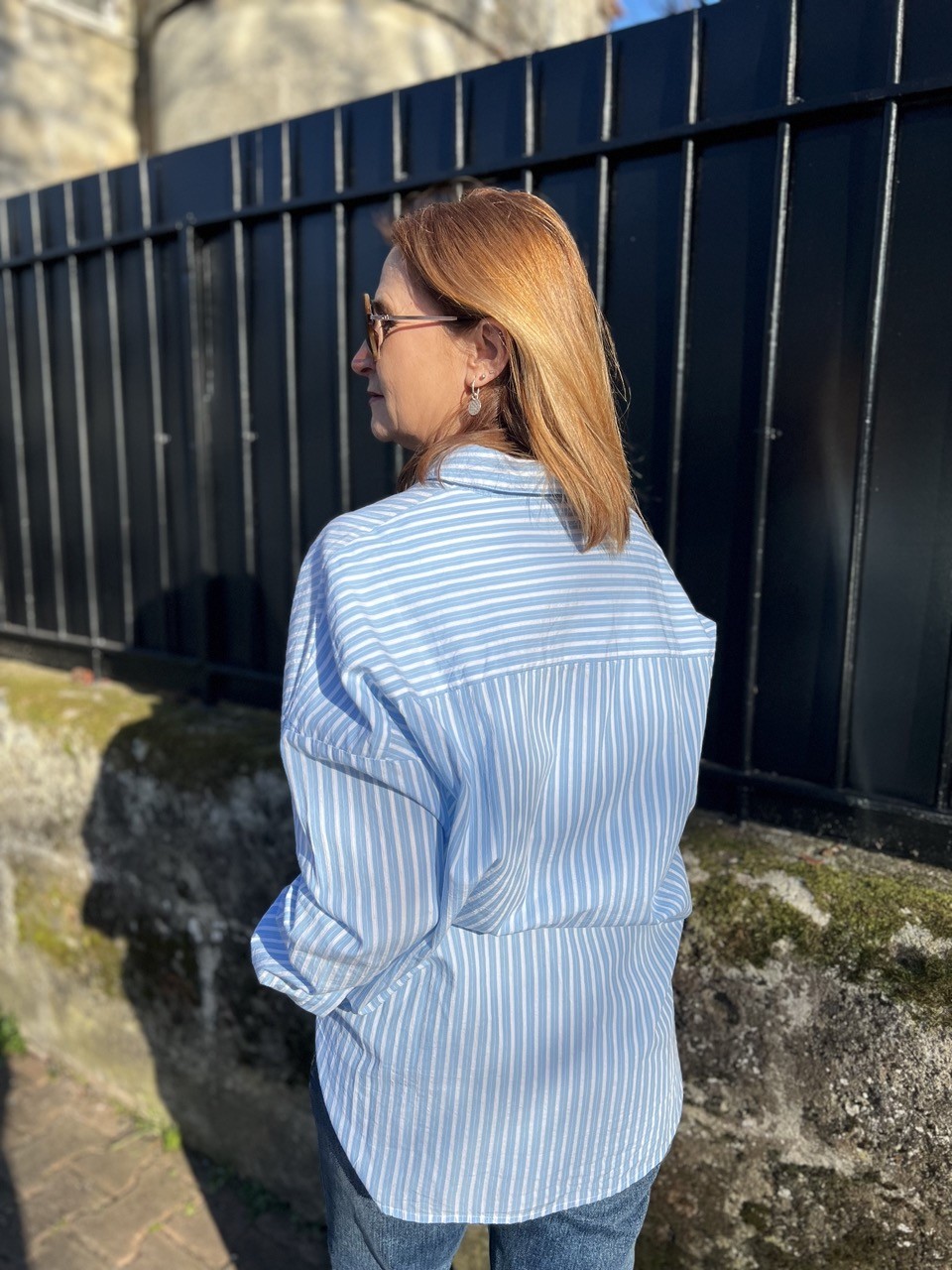 Chemise Longue Rayée Coton Organic Emma Selected