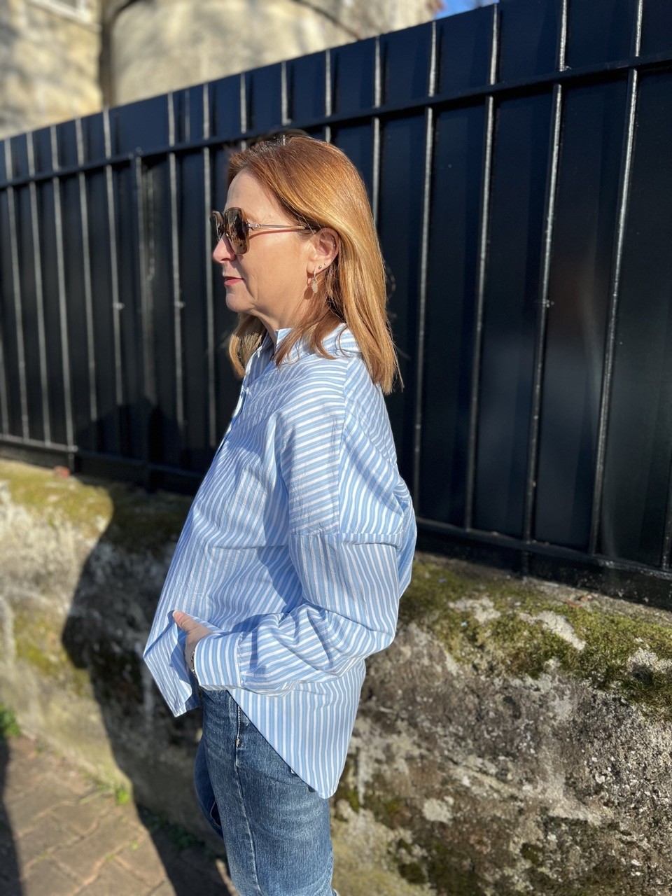 Chemise Longue Rayée Coton Organic Emma Selected