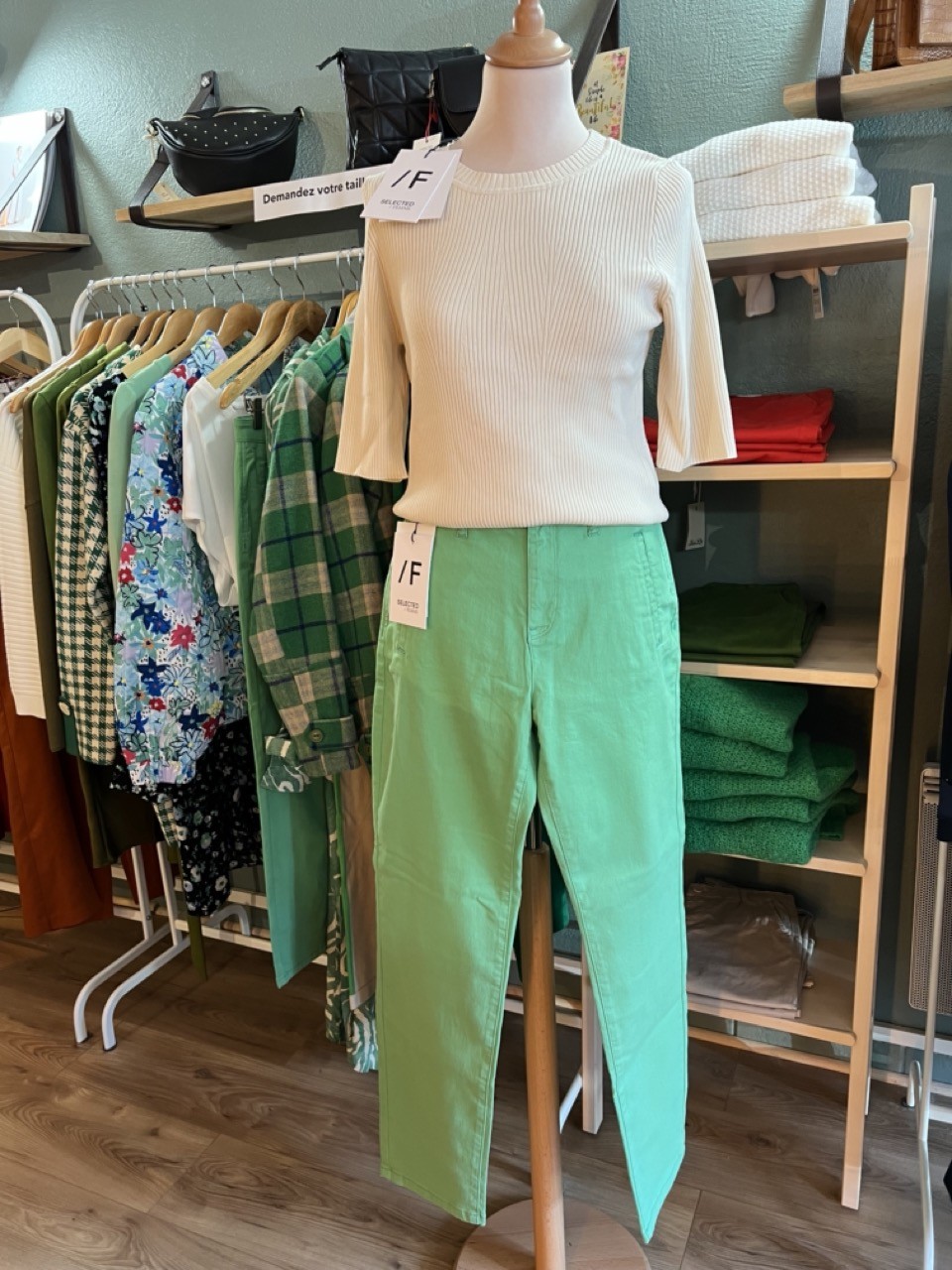 Pantalon Chino Straight Fit Coton Organic Selected