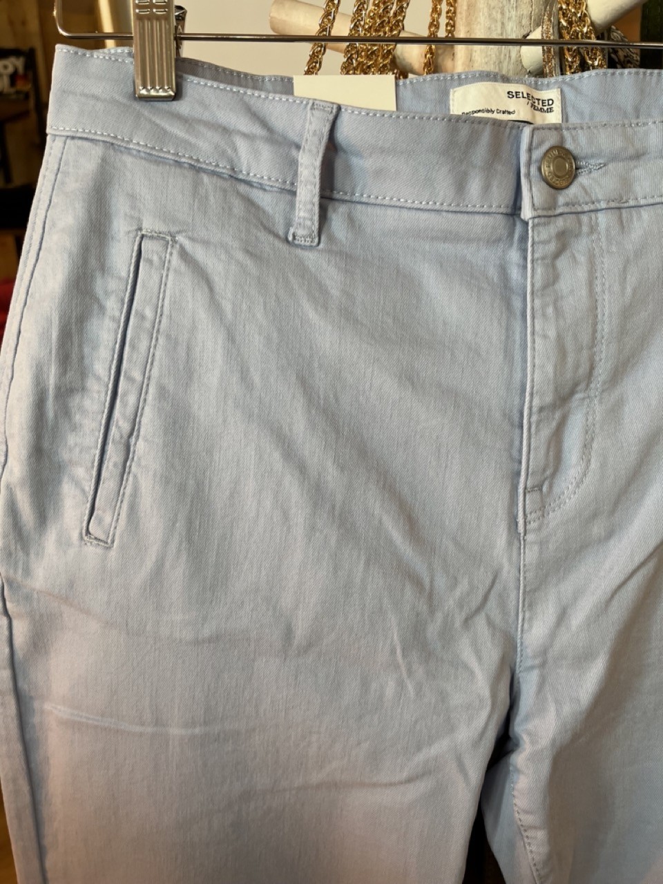 Pantalon Chino Straight Fit Coton Organic Selected