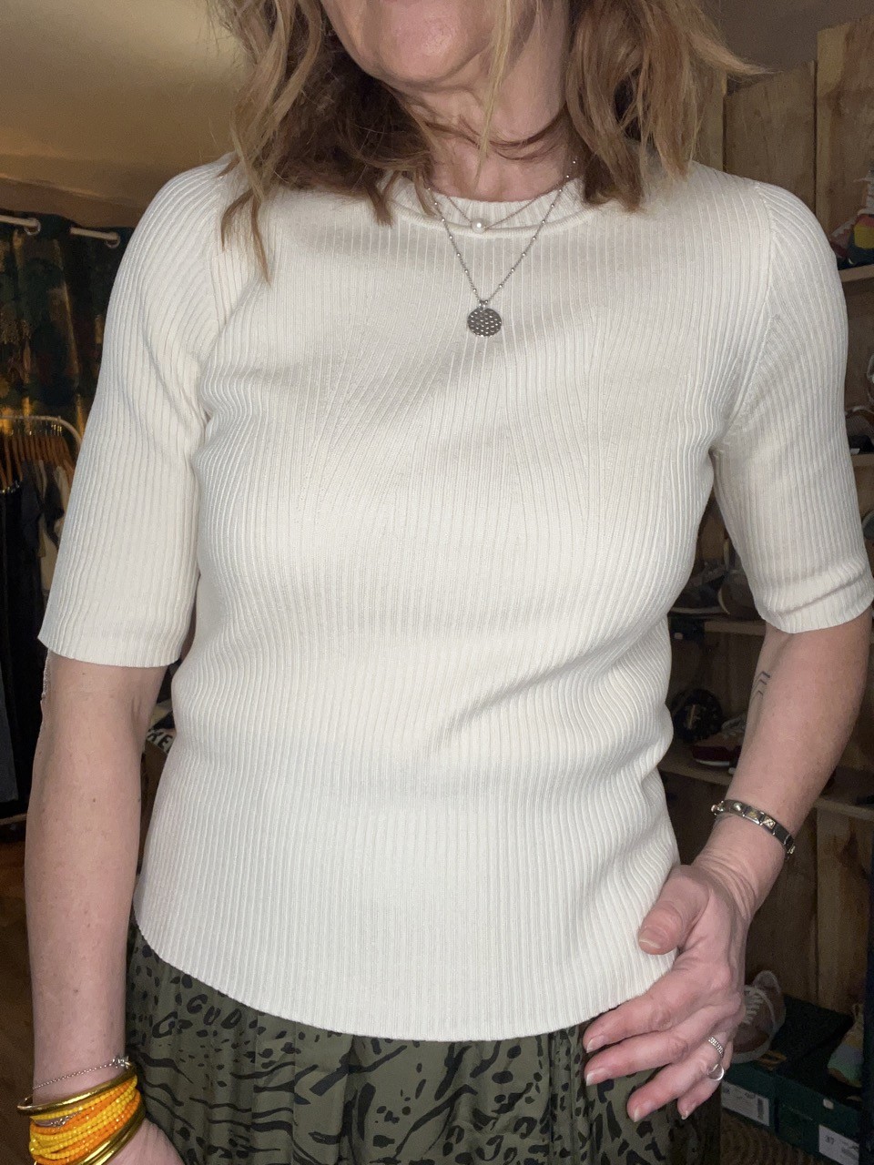 Top Manches Mi longues Maille Viscose Mala...