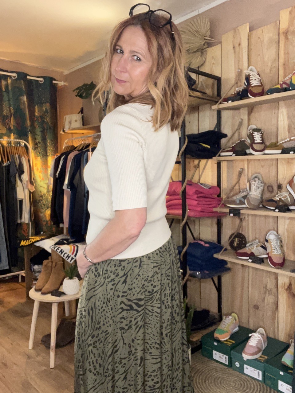 Top Manches Mi longues Maille Viscose Mala...