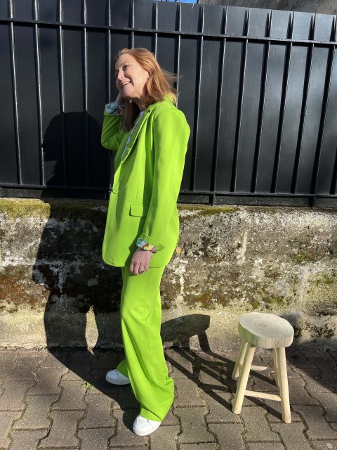 Veste Blazer Vert Anis Doublure Imprimée Costercopenhagen 2