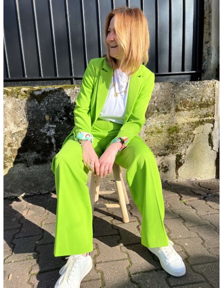 Veste Blazer Vert Anis Doublure Imprimée Costercopenhagen