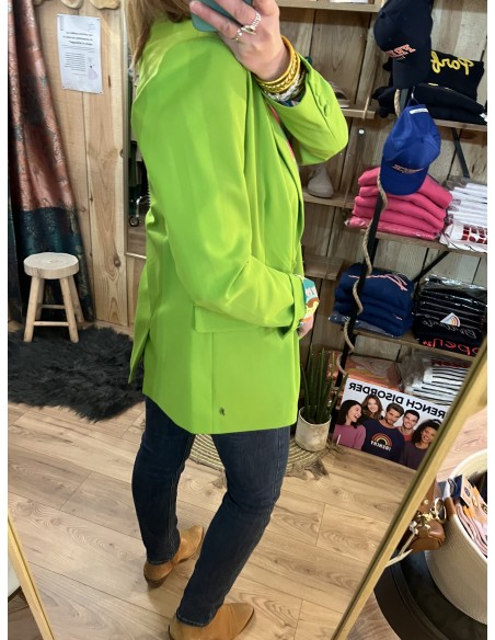 Veste Blazer Vert Anis Doublure Imprimée Costercopenhagen