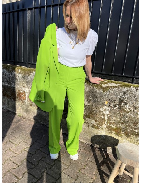 Pantalon droit et large Vert Anis Petra Fit Costercopenhagen