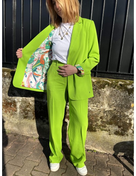 Pantalon droit et large Vert Anis Petra Fit Costercopenhagen