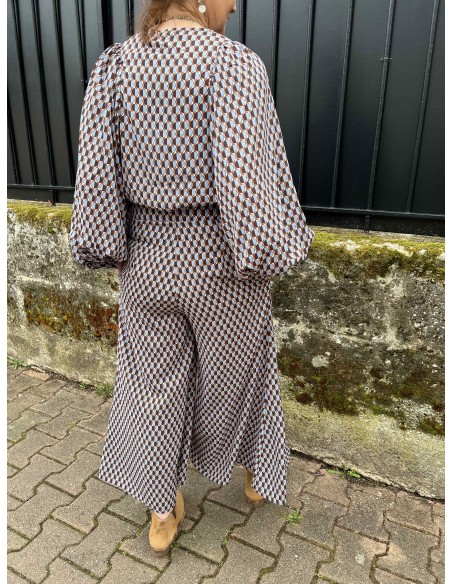 Pantalon évasé imprimé esprit Vintage Skatïe