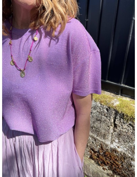 Tee shirt fines paillettes Lurex Costercopenhagen