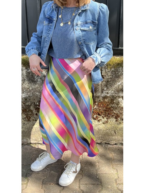 Jupe Rayures délavées Multicolore Costercopenhagen 2