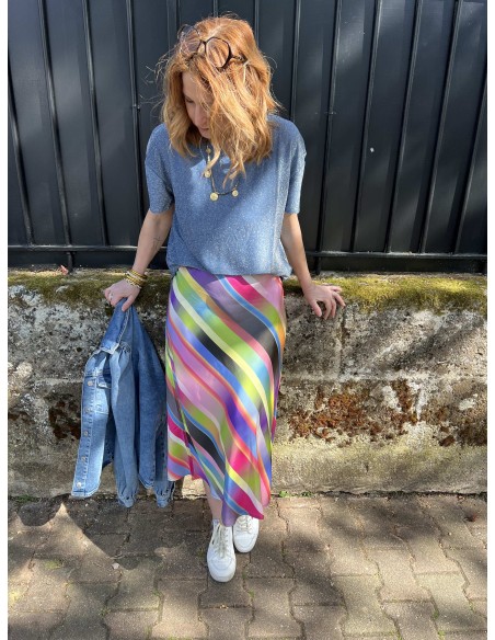 Jupe Rayures délavées Multicolore Costercopenhagen
