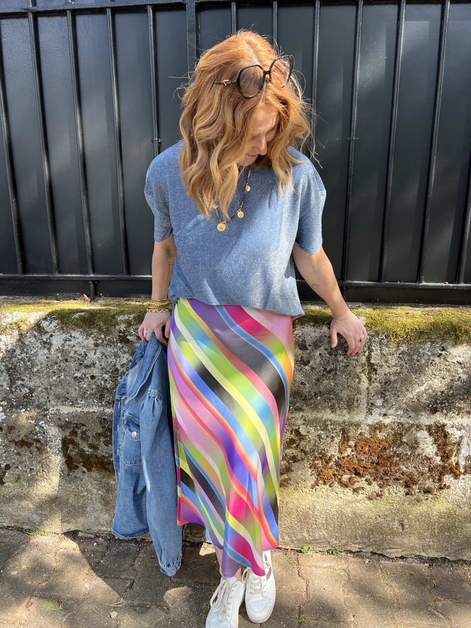 Jupe Rayures délavées Multicolore Costercopenhagen