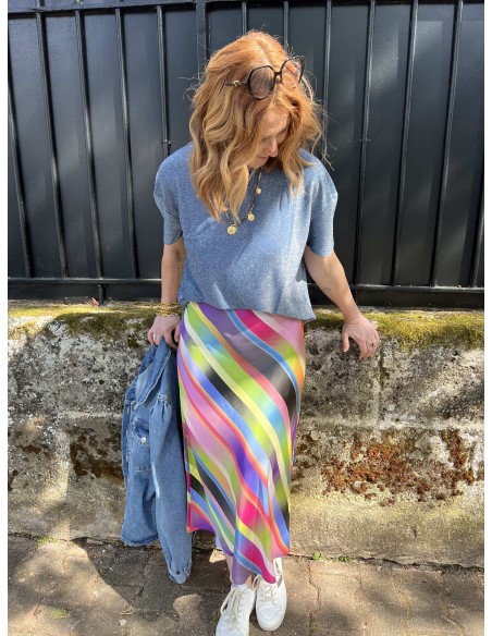 Jupe Rayures délavées Multicolore Costercopenhagen