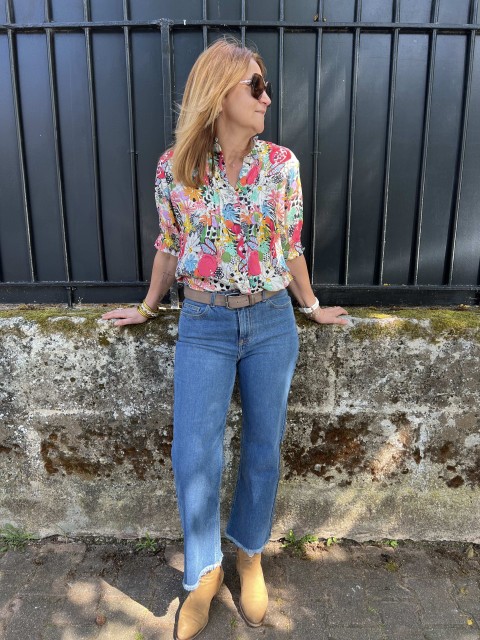 Blouse Mia Tropical Bouquet Pom Amsterdam