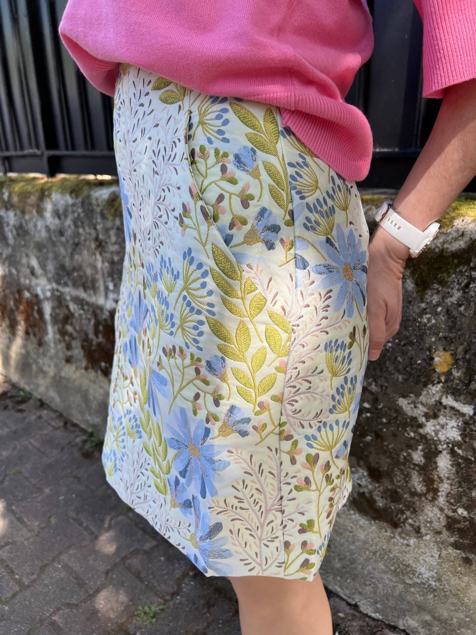 Jupe Courte Pedrine Aloe Florals MSCH