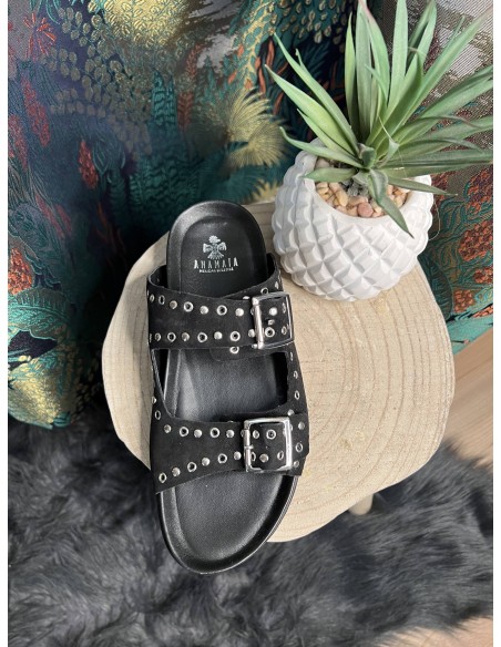 Sandales Cuir et Suède Cloutées Anamaïa