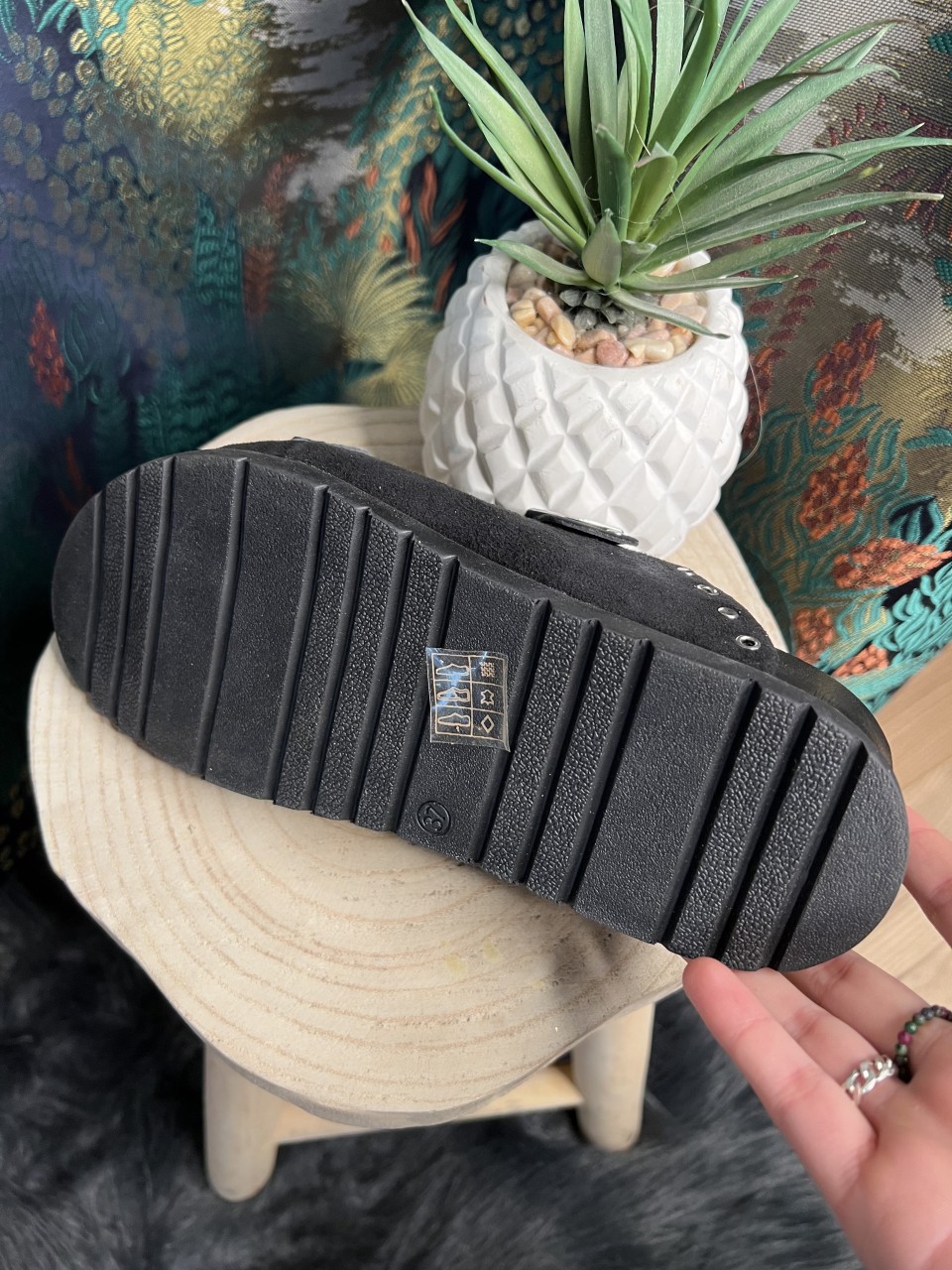 Sandales Cuir et Suède Cloutées Anamaïa