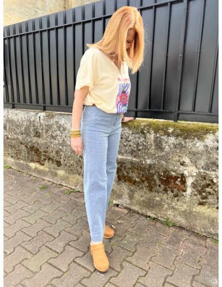 Pantalon droit rayures PELIGRINI Stripes Mkt