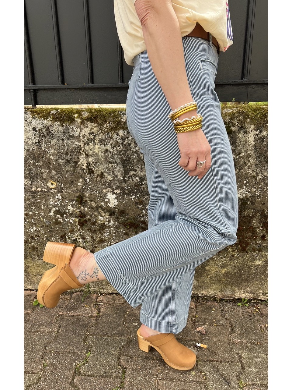 Pantalon droit rayures PELIGRINI Stripes Mkt