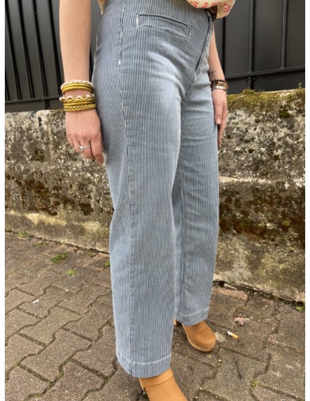 Pantalon droit rayures PELIGRINI Stripes Mkt