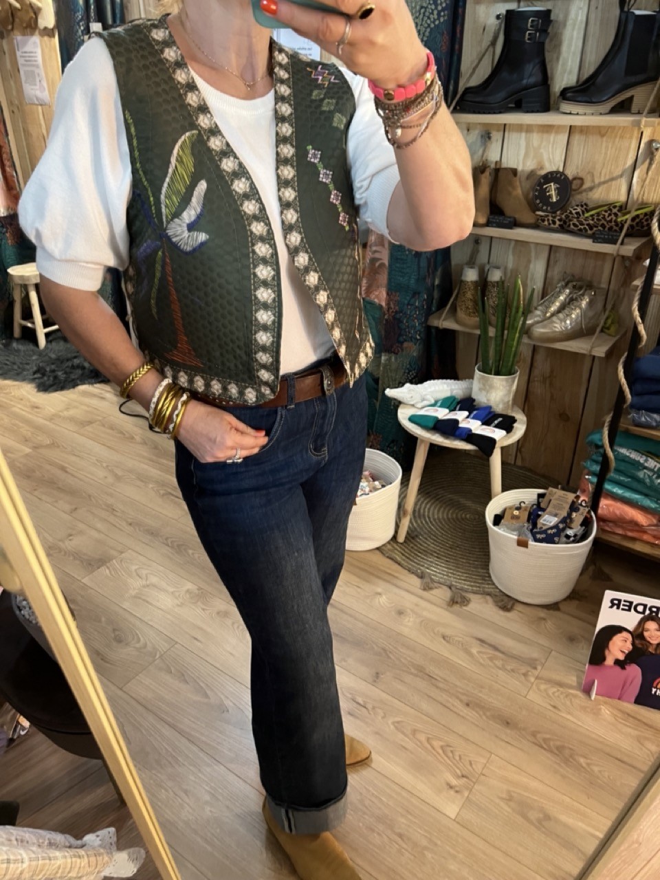 Gilet sans manches Brodé Esprit Bohème Free For...