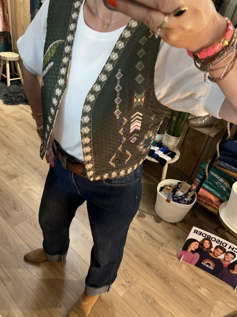 Gilet sans manches Brodé Esprit Bohème Free For...