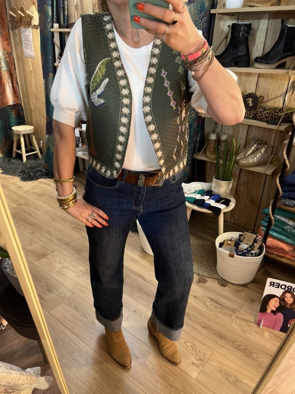 Gilet sans manches Brodé Esprit Bohème Free For...