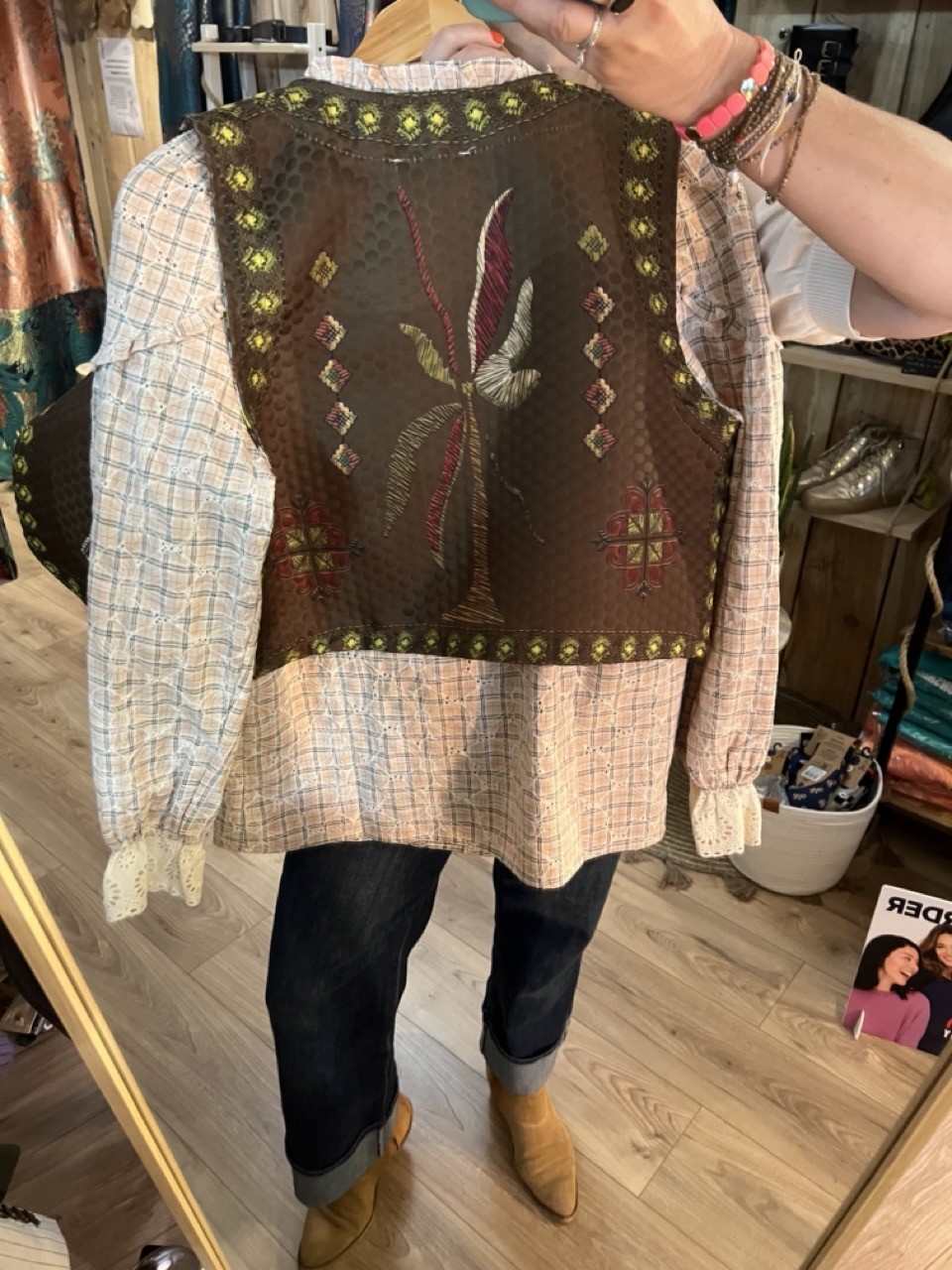 Gilet sans manches Brodé Esprit Bohème Free For...