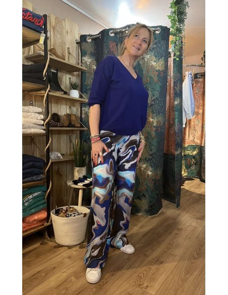 Pantalon fluide droit multicolore flow Costercopenhagen