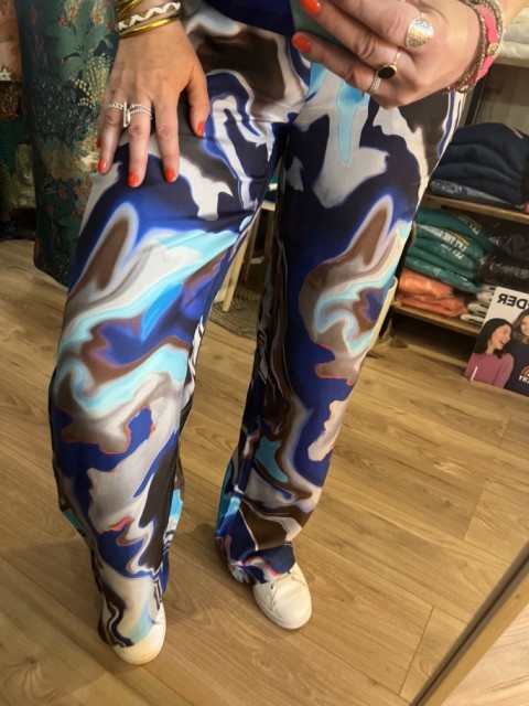 Pantalon fluide droit multicolore flow Costercopenhagen 2
