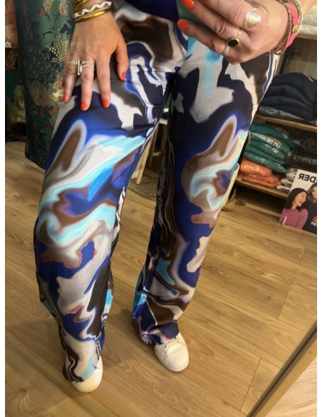Pantalon fluide droit multicolore flow Costercopenhagen
