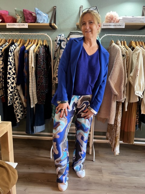 Pantalon fluide droit multicolore flow Costercopenhagen