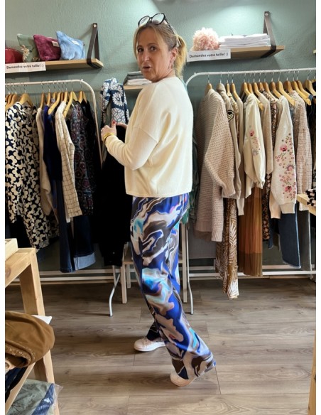 Pantalon fluide droit multicolore flow Costercopenhagen