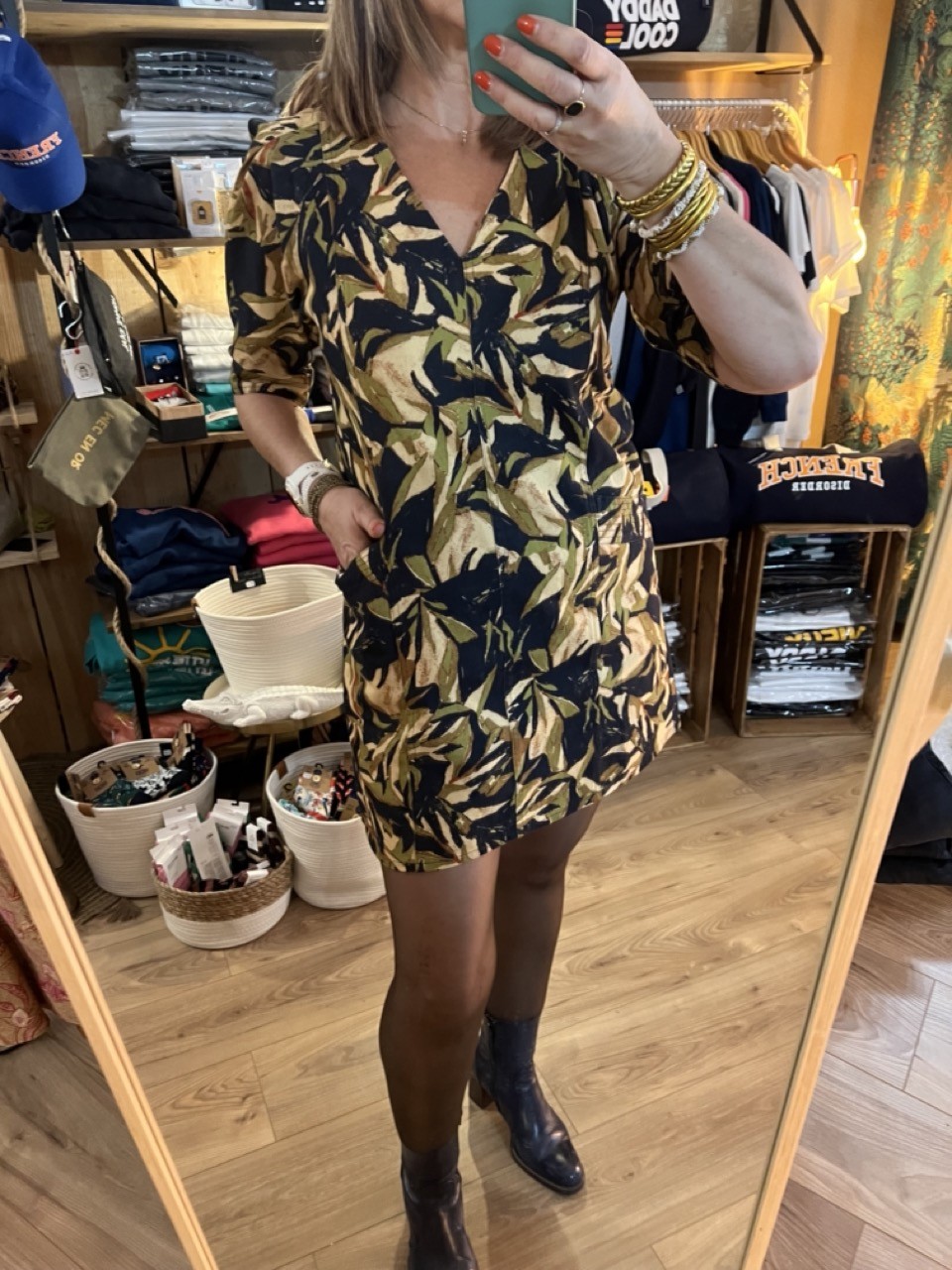 Robe courte imprimée Amazone Kira Orféo