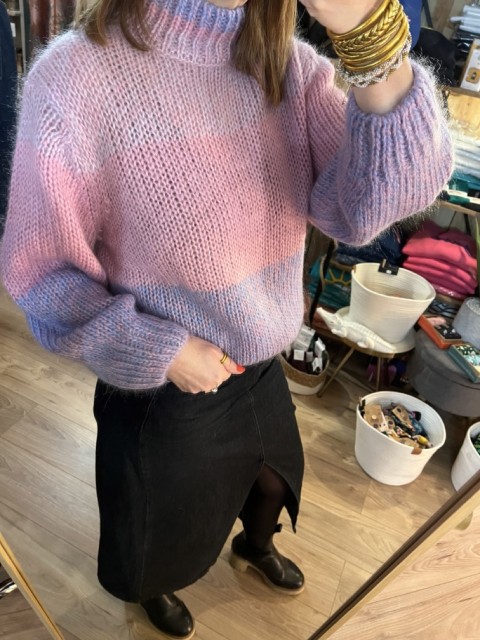 Pull Col Cheminée Mohair et Laine Suanne Selected
