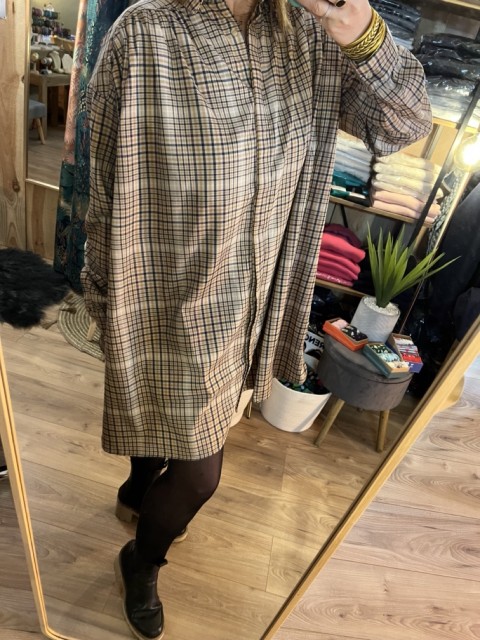 Robe Chemise Carreaux Polita Rue Mazarine