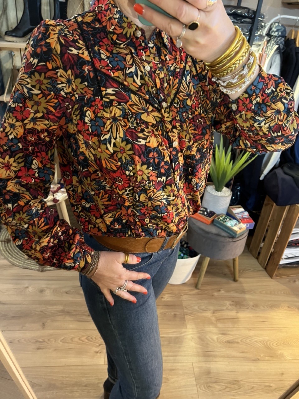 Blouse Chemise Imprimé Pampa Cajou Rue Mazarine