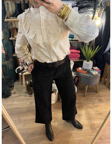 Blouse Chemisier Volants Lyane Frnch