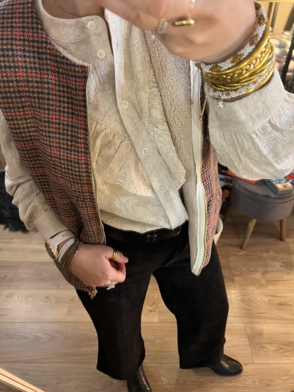 Blouse Chemisier Volants Lyane Frnch