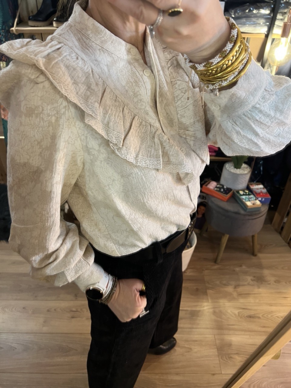 Blouse Chemisier Volants Lyane Frnch