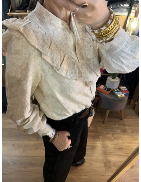 Blouse Chemisier Volants Lyane Frnch
